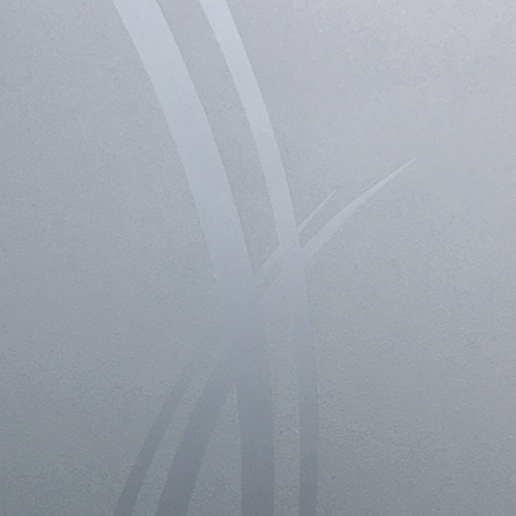 Exemple de Vitrage dépoli avec motif mat