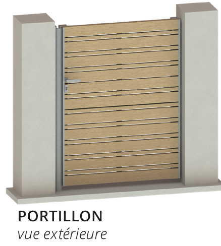 Portillon Archy lames horizontales