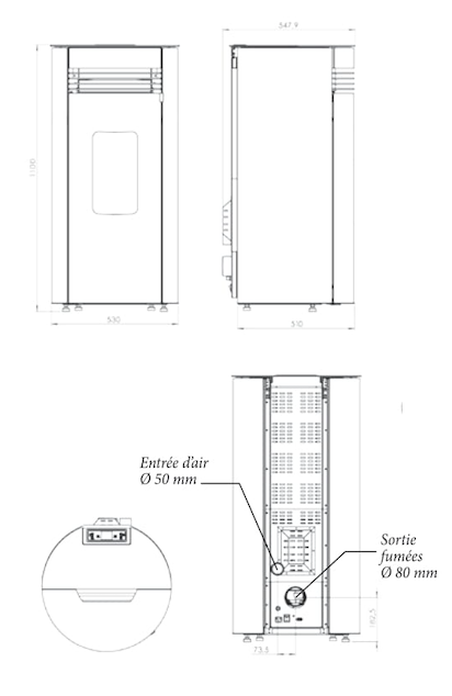 Schéma technique Verone glass