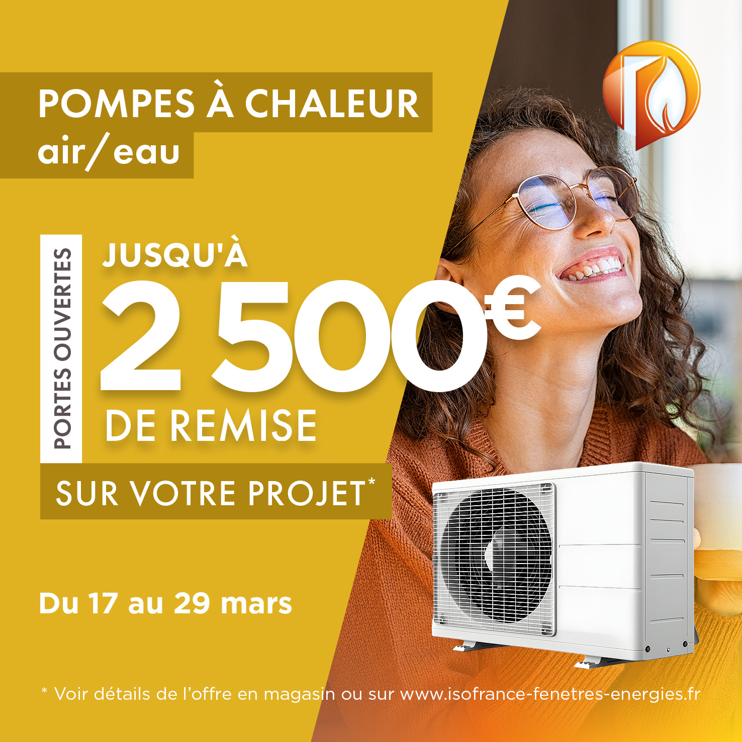 Profitez de notre promo exceptionnelle : jusqu'à 2500€ de remise sur votre pompe à chaleur !