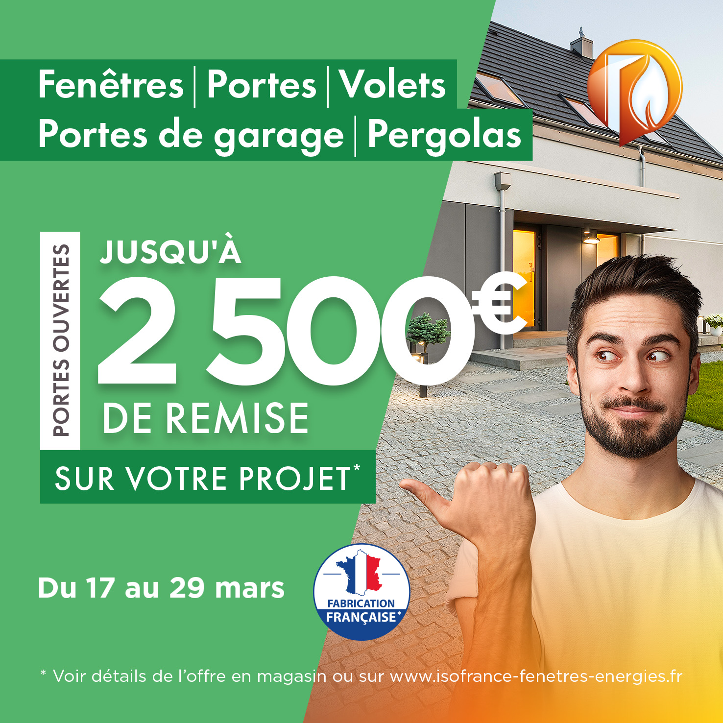 Profitez de notre promo exceptionnelle : jusqu'à 2500€ de remise sur vos menuiseries !