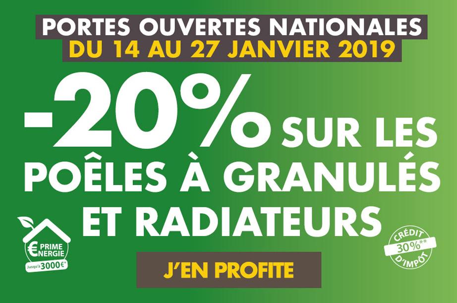 Profitez vite de -20% sur les poêles à granulés et radiateurs avec ISOFRANCE Fenêtres &amp; Energies