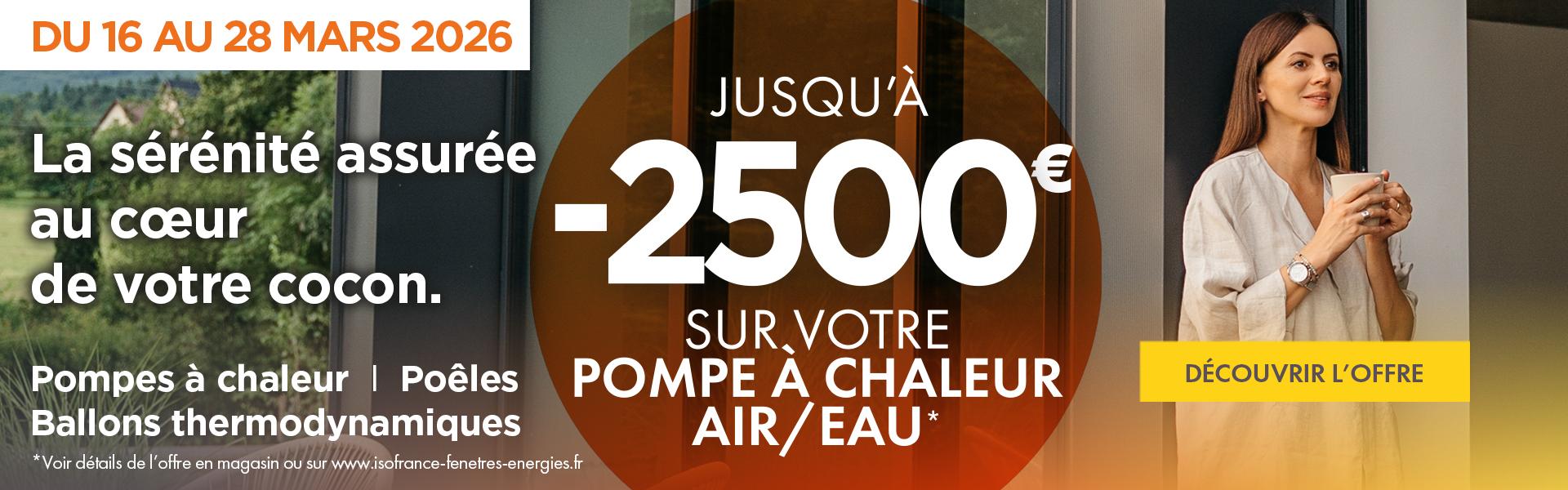 Économies d'énergie : profitez de 2 500 € de remise sur votre nouvelle PAC air/eau !
