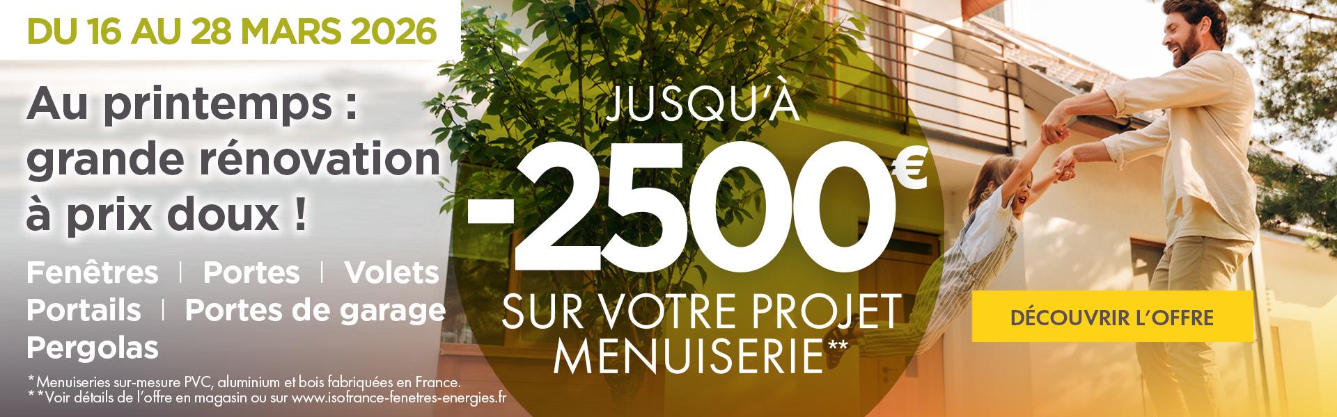 Préparez l'arrivée du printemps : jusqu'à 2 500 € offerts sur vos projets de rénovation !