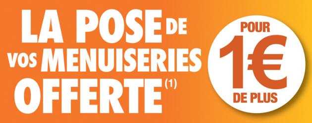 La pose de toutes les menuiseries à 1 €