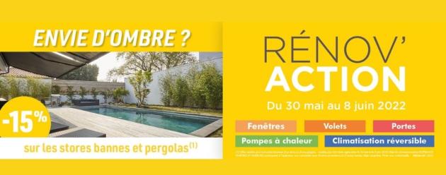 Envie d'ombre ? Offrez vous un store ou une pergola grâce à une remise de 15% chez ISOFRANCE Fenêtres & Energies.