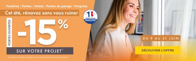 Profitez de notre promo exceptionnelle : -15% sur vos projet Menuiseries !