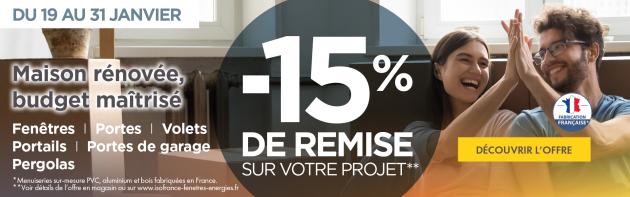 Profitez de notre promo exceptionnelle : -15% sur vos projet Menuiseries !