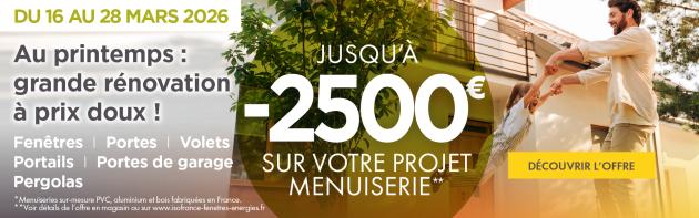 Préparez l'arrivée du printemps : jusqu'à 2 500 € offerts sur vos projets de rénovation !