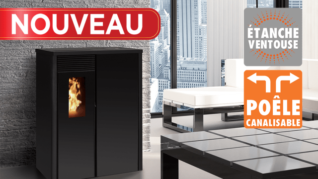 Poêle étanche et canalisable MOOREA 11 kW - ISOFRANCE Fenêtres et Energies
