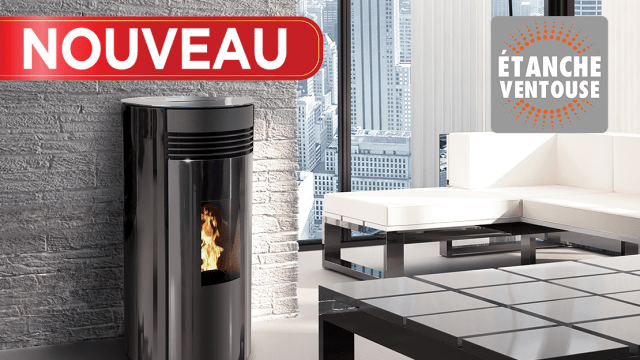 Poêle étanche VERONE glass 8kW - ISOFRANCE Fenêtres et Energies