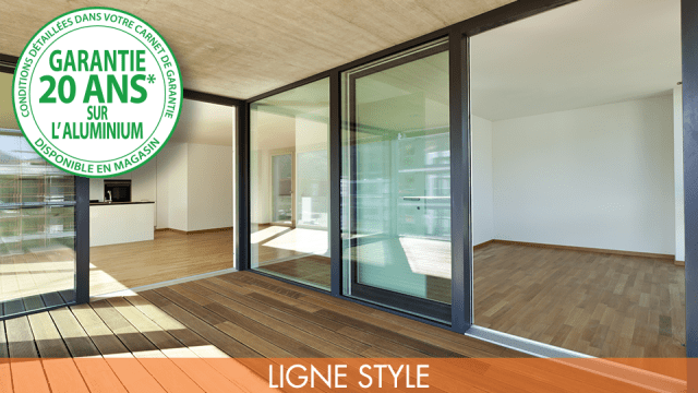 Coulissant Alu Ligne STYLE ESPACE - Isofrance Fenêtres &amp; Energies