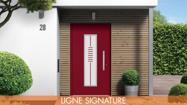 Porte d'entrée aluminium SIGNATURE de Isofrance Fenêtres &amp; Energies