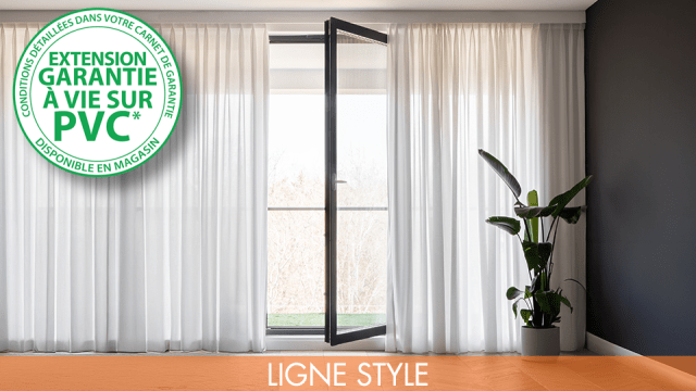 Photo d'ambiance porte-fenêtre PVC Ligne STYLE DESIGN chez ISOFRANCE Fenêtres et Energies