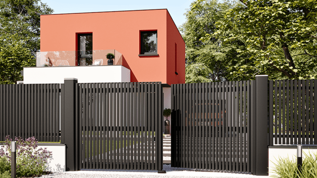 Portail Alu collection Archy - Tasseaux verticaux