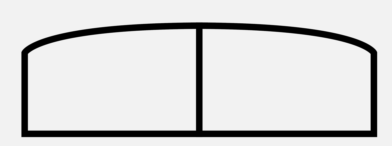 Portail et portillon bombé