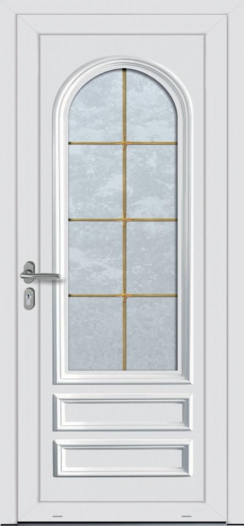 Modèle Moly collection Porte d'entrée pvc ligne élégance chez ISOFRANCE Fenêtres et Energies