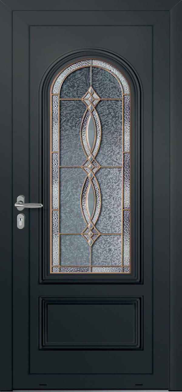 Modèle Moly collection Porte d'entrée pvc ligne élégance chez ISOFRANCE Fenêtres et Energies