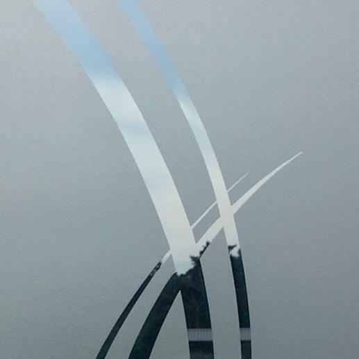 Vitrage dépoli avec motif transparent