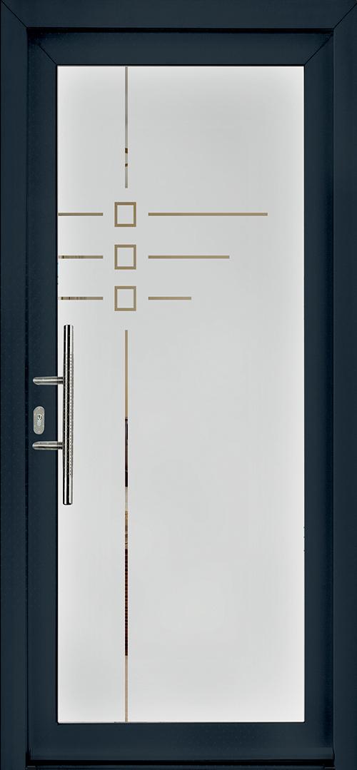 Modèle CANDICE collection Porte d'entrée PVC ligne élégance chez ISOFRANCE Fenêtres et Energies