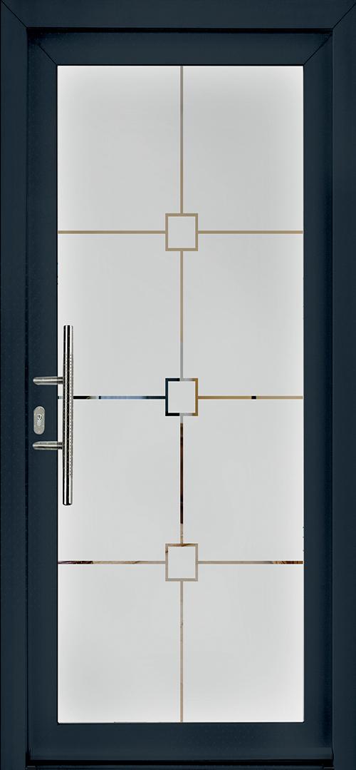 Modèle CAPUCINE collection Porte d'entrée PVC ligne élégance chez ISOFRANCE Fenêtres et Energies