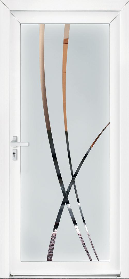 Modèle CLARENCE collection Porte d'entrée PVC ligne élégance chez ISOFRANCE Fenêtres et Energies