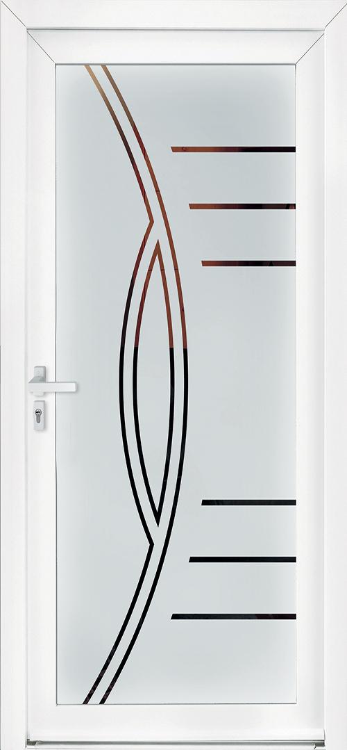 Modèle INES collection Porte d'entrée PVC ligne élégance chez ISOFRANCE Fenêtres et Energies