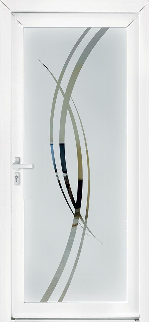 Modèle IRIS collection Porte d'entrée PVC ligne élégance chez ISOFRANCE Fenêtres et Energies