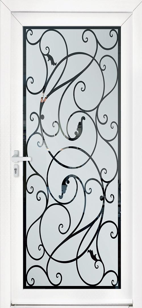 Modèle MORGANE collection Porte d'entrée PVC ligne élégance chez ISOFRANCE Fenêtres et Energies