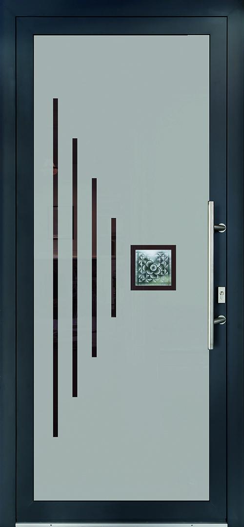 Modèle CHARLIE collection Porte d'entrée PVC ligne élégance chez ISOFRANCE Fenêtres et Energies