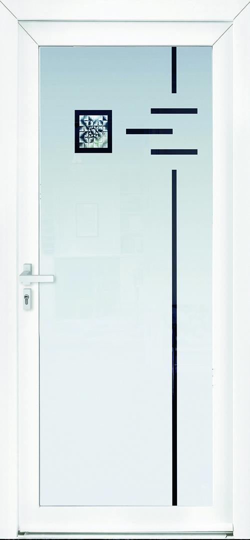 Modèle LALIE collection Porte d'entrée PVC ligne élégance chez ISOFRANCE Fenêtres et Energies