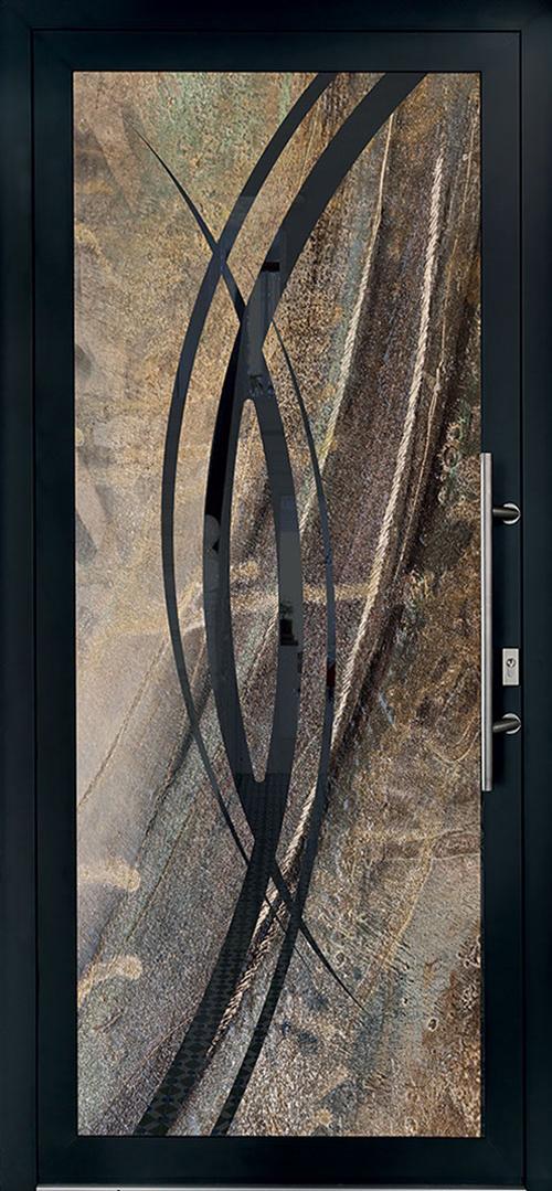 Modèle ELSA collection Porte d'entrée PVC ligne élégance chez ISOFRANCE Fenêtres et Energies