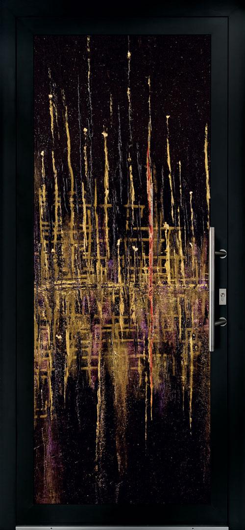 Modèle EVA collection Porte d'entrée aluminium ligne élégance chez ISOFRANCE Fenêtres et Energies