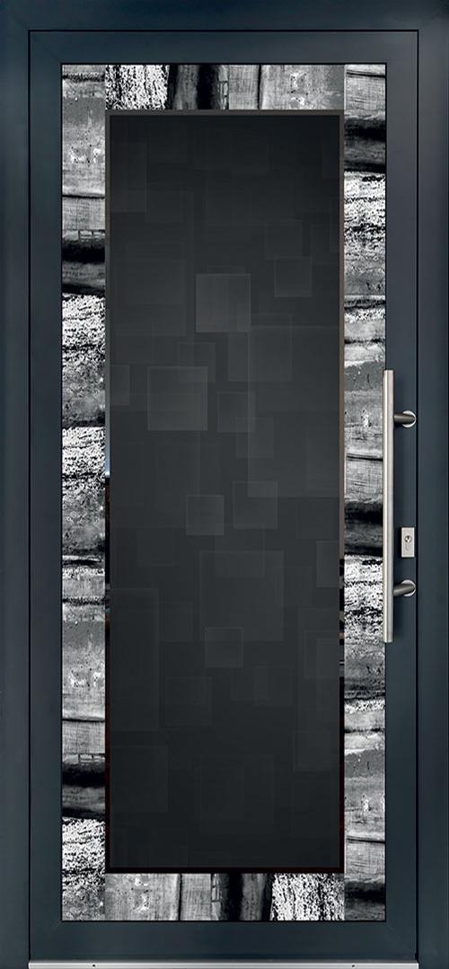 Modèle EMMA collection Porte d'entrée aluminium ligne élégance chez ISOFRANCE Fenêtres et Energies