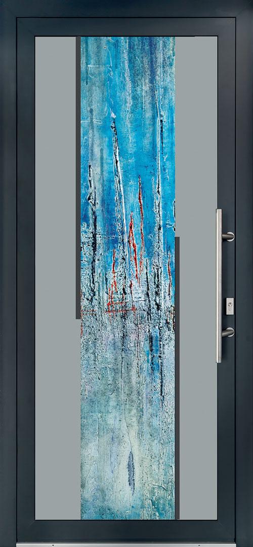 Modèle LISE collection Porte d'entrée aluminium ligne élégance chez ISOFRANCE Fenêtres et Energies