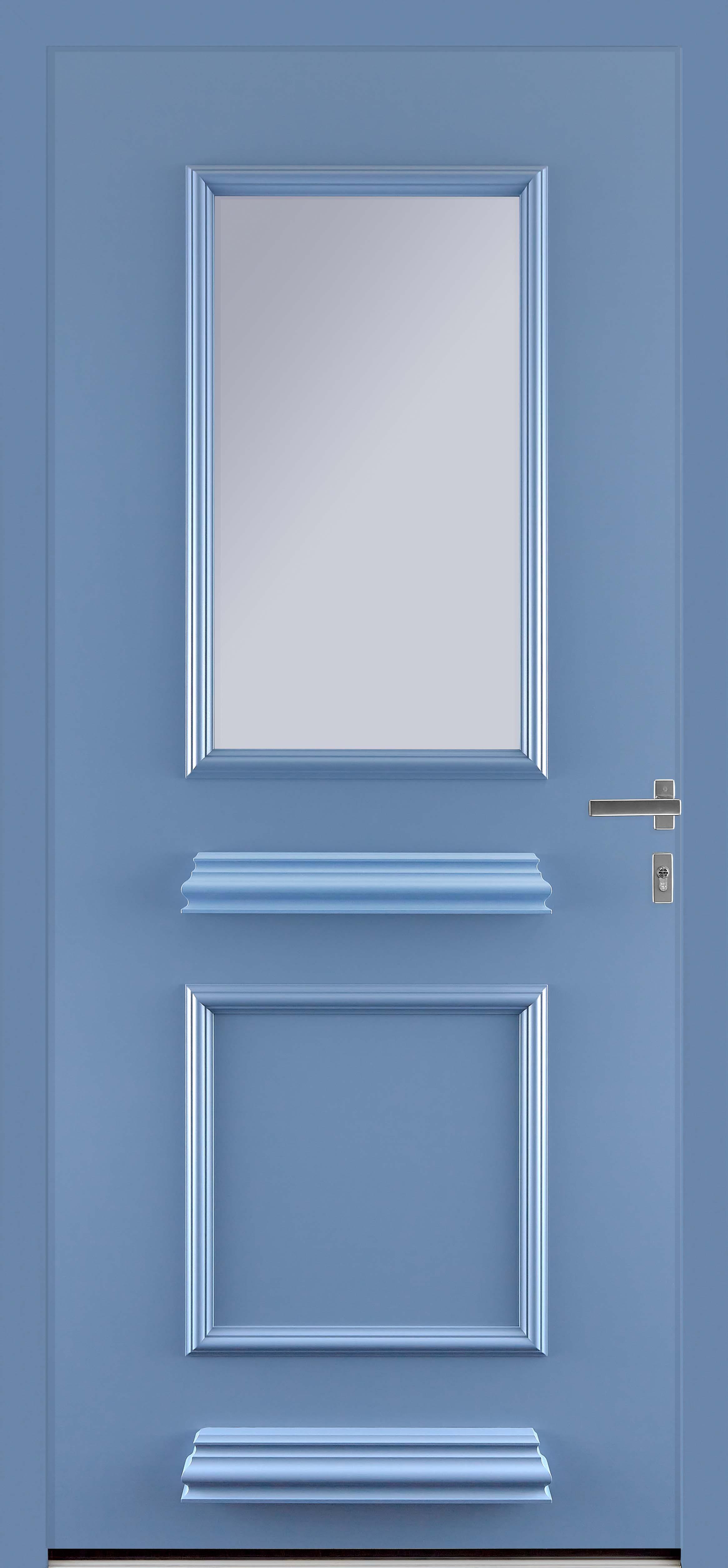 Modèle Alessia avec vitrage dépoli RAL 5014