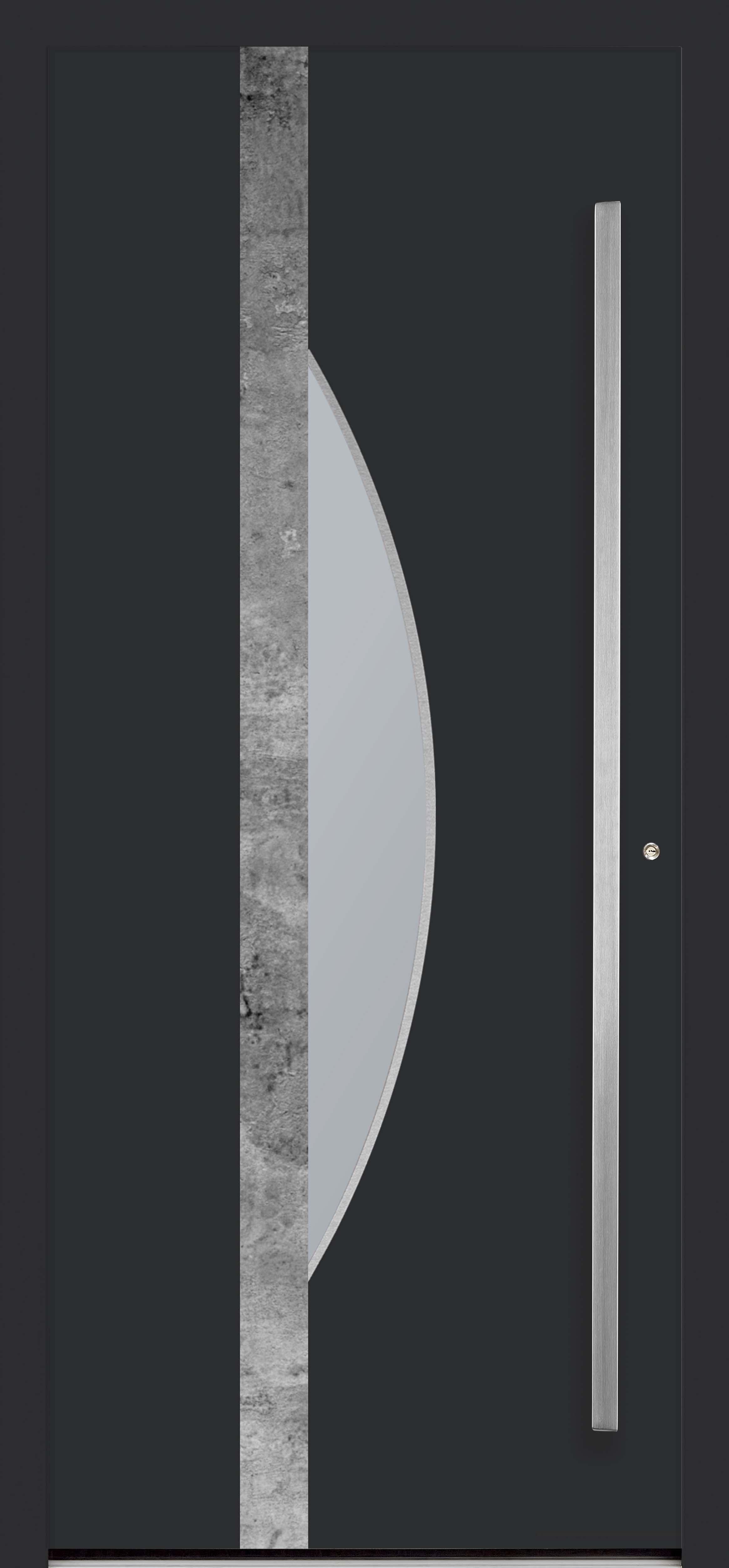 Modèle Aurèle Décor Béton avec une demi-lune Alunox