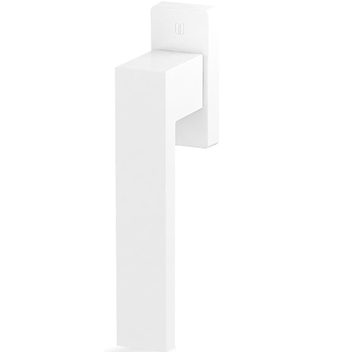 Poignée carrée blanche sur fenêtres PVC blanches ISOFRANCE Fenêtres et Energies