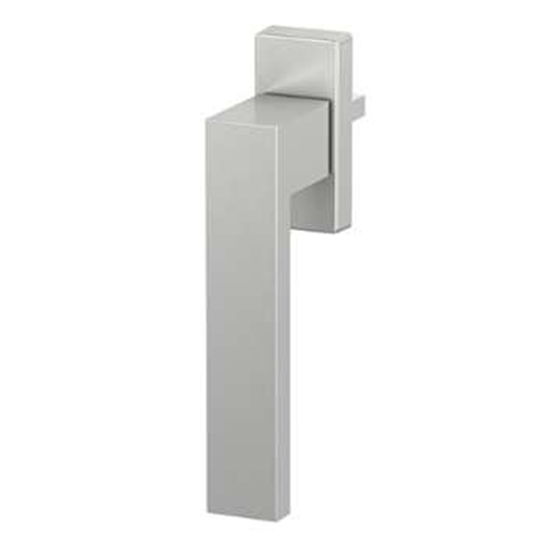 Poignée carrée inox sur fenêtres colorées PVC ISOFRANCE Fenêtres et Energies