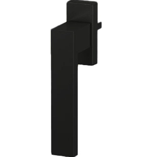 Poignée carrée noire sur fenêtres PVC ISOFRANCE Fenêtres et Energies