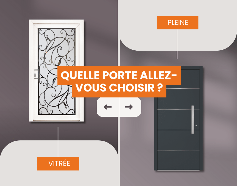 Porte vitrée vs porte pleine