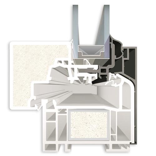 Ouvrant moussé, vitrage collé et éco renfort dans le dormant de la fenêtre mixte pvc alu CREATION chez ISOFRANCE Fenêtres et énergies