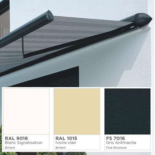 Coloris d'armature pour les stores de terrasse Isofrance fenêtres et énergies