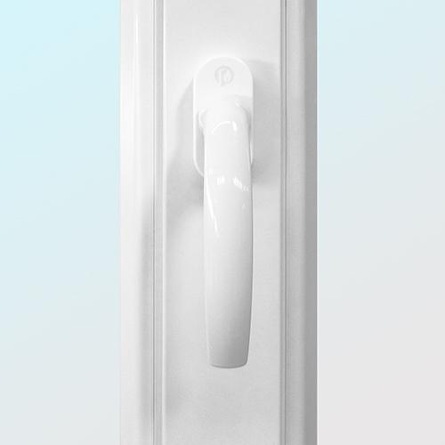 poignée centrée fenêtre PVC Ligne STYLE DESIGN chez ISOFRANCE Fenêtres et Energies
