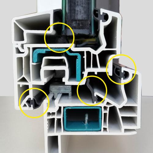 Renfort REFERENCE triple joint collage vitrage Fenêtre PVC SELECTION IFFE chez ISOFRANCE Fenêtres et Energies