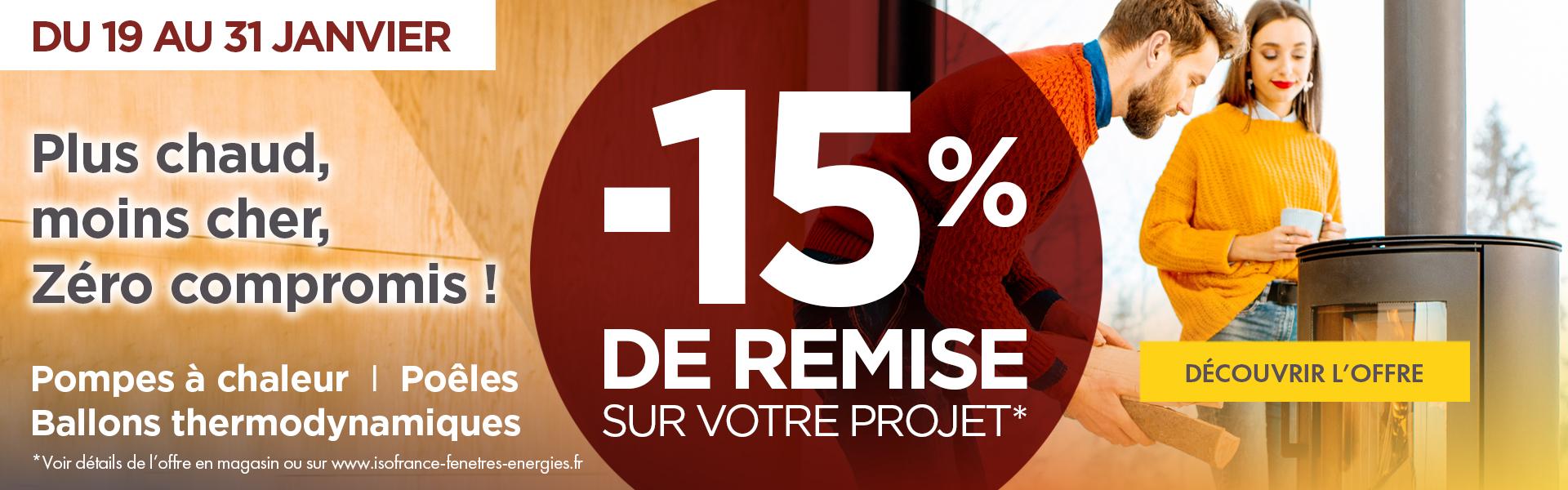 Profitez de notre promo exceptionnelle : -15% sur vos projets de Chauffage et de Climatisation !