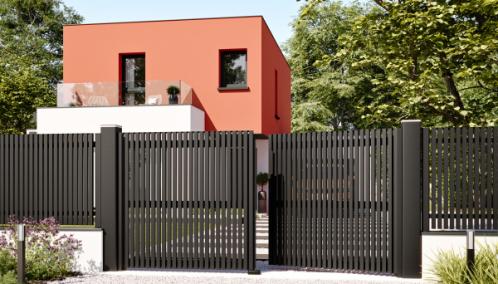 Portail Alu collection Archy - Tasseaux verticaux